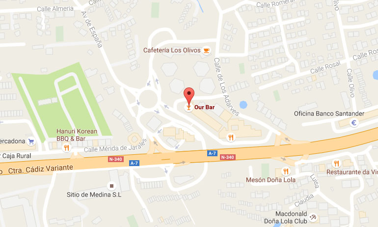 our-bar-calahonda-map