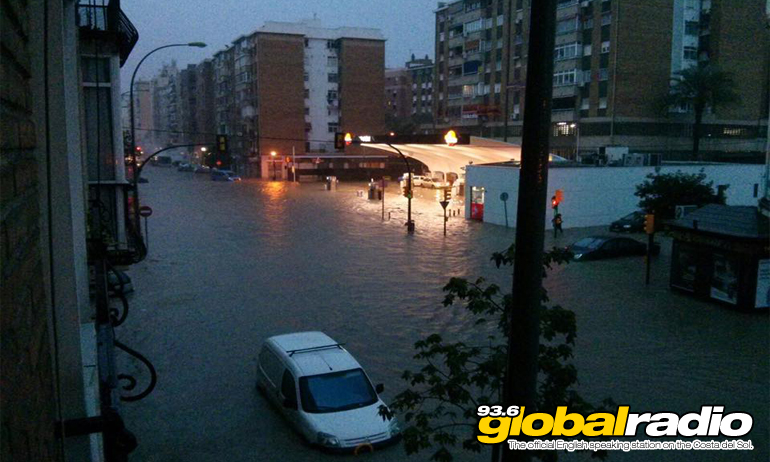 Flooding in Fuengirola. Photo by Sally Clarke