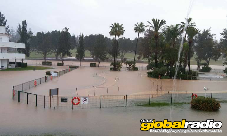 Flooding in Fuengirola. Photo by Louisa Trillo