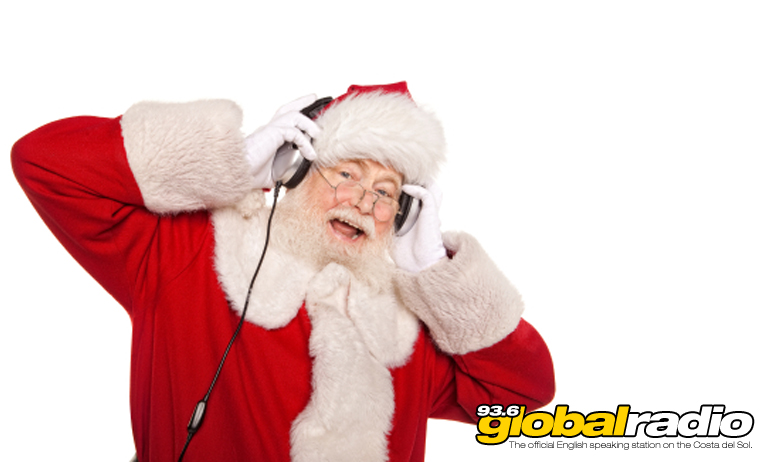 Santa enjoying 93.6 Global Radio 