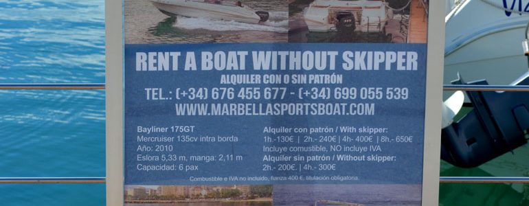 Rent a Boat without Skipper in Marbella with Marbella Sports Boat