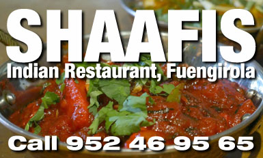 Shaafis Indian Restaurant, Fuengirola - 936 Global Radio Costa del Sol