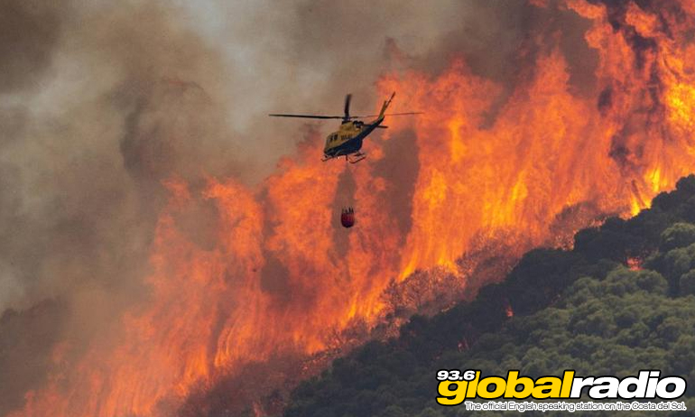 300 Fire Fighters Battling Mijas Blaze