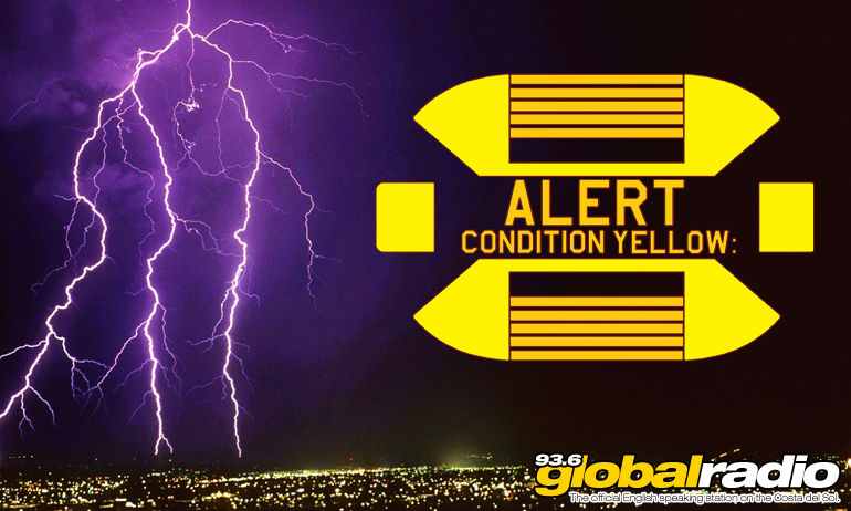 Costa Del Sol Yellow Weather Warning