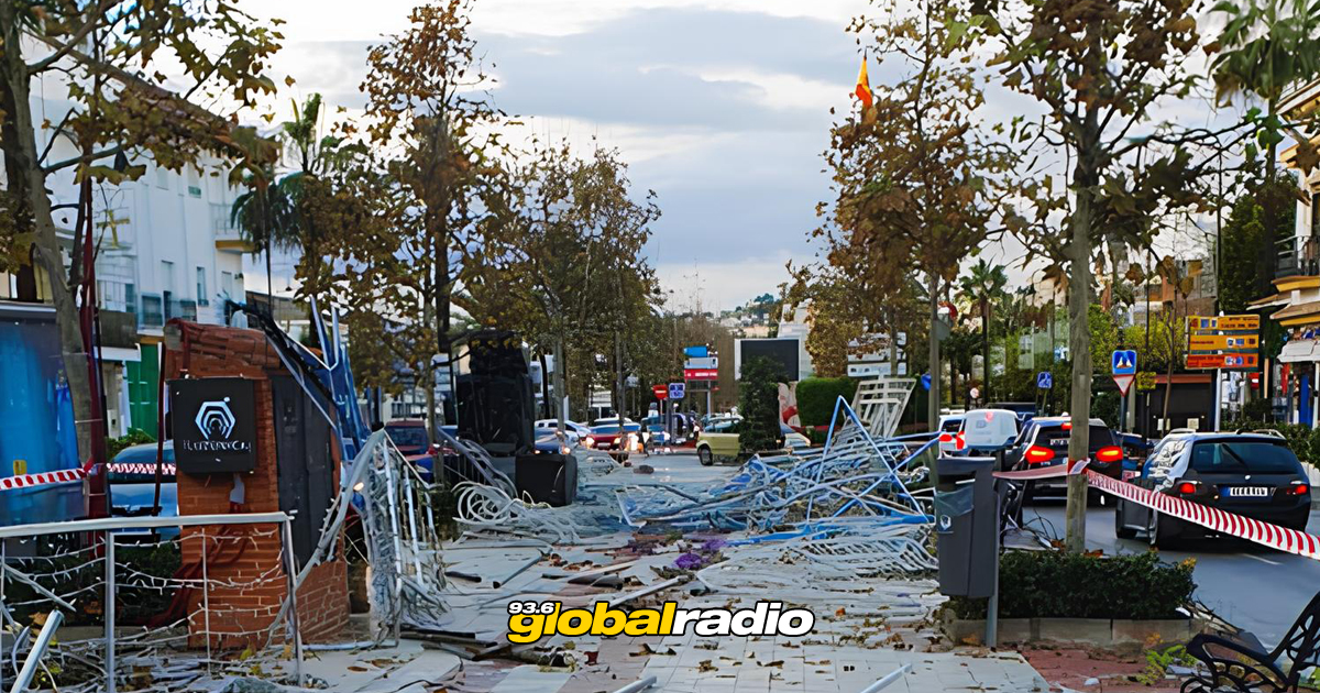 Devastation In La Cala As Christmas Lights Destroyed